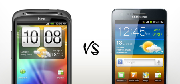 Видеосравнение: HTC Sensation vs Samsung Galaxy S II