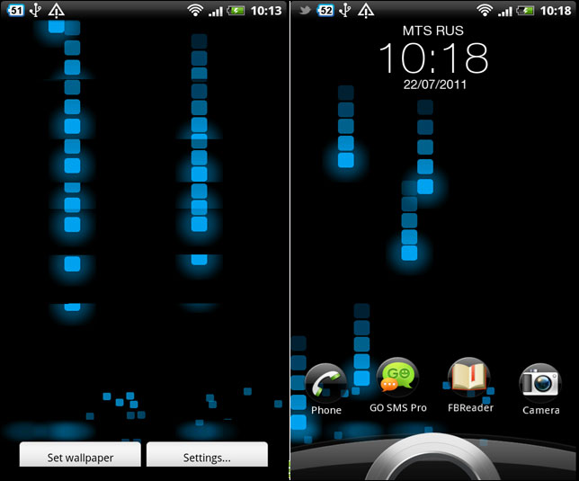 Pixel Rain Live Wallpaper - фантастический водопад пикселей