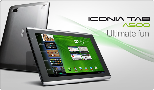 Acer ICONIA TAB A500 обновился до Android 3.1