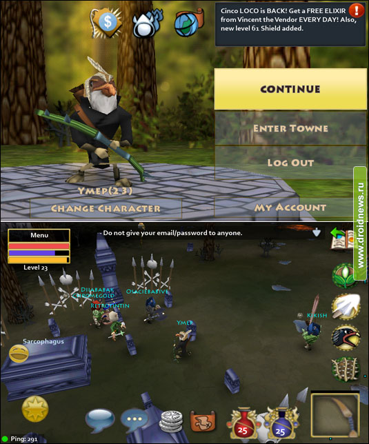 Pocket Legends - полноценная MMORPG для Android