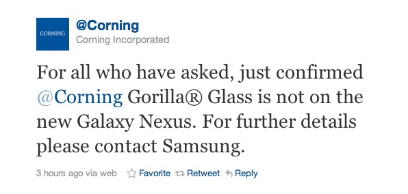 Galaxy Nexus без Gorilla Glass
