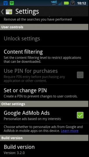 Google Market из Ice Cream Sandwich