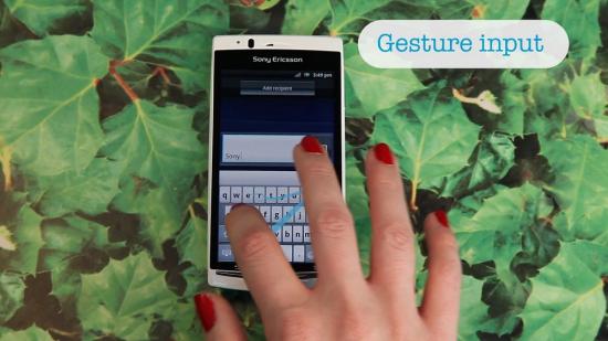 Swype-подобный метод ввода появился на смартфонах Sony Ericsson
