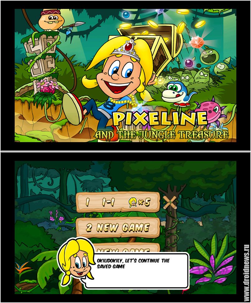 Pixeline Jungle Treasure - подружка для Mario
