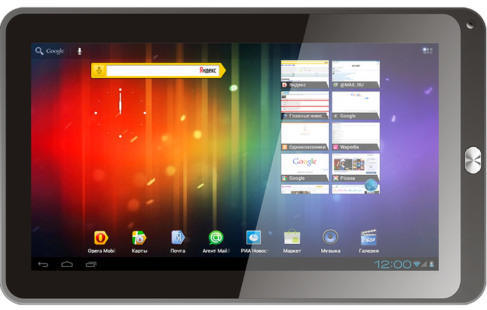 Первый планшетный компьютер teXet TM-1020 с диагональю 10,1 дюйма