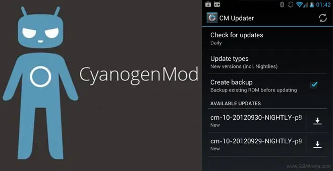 Cyanogen Mod 10 научился обновляться по воздуху