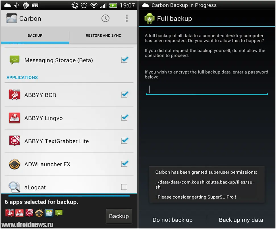 Carbon Backup Carbon Backup