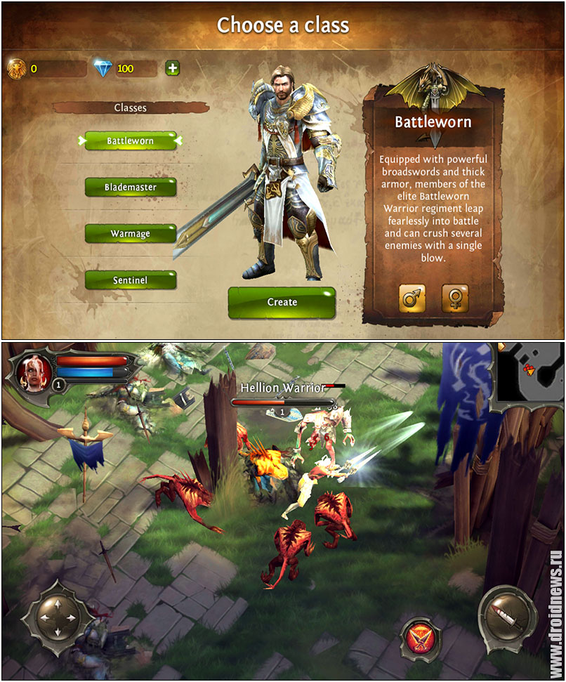 Dungeon Hunter - рубим монстров 4!