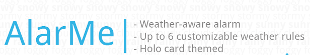 AlarMe - будильник с прогнозом погоды в Holo стиле