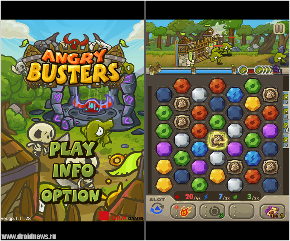 Angry Busters - злая головоломная РПГ