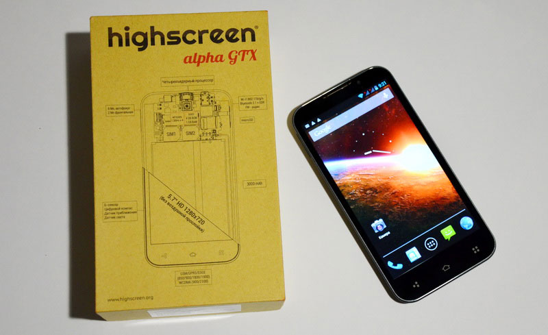 Highscreen Alpha GTX – бюджетный 5,7-дюймовый 4-ядерный смартфон