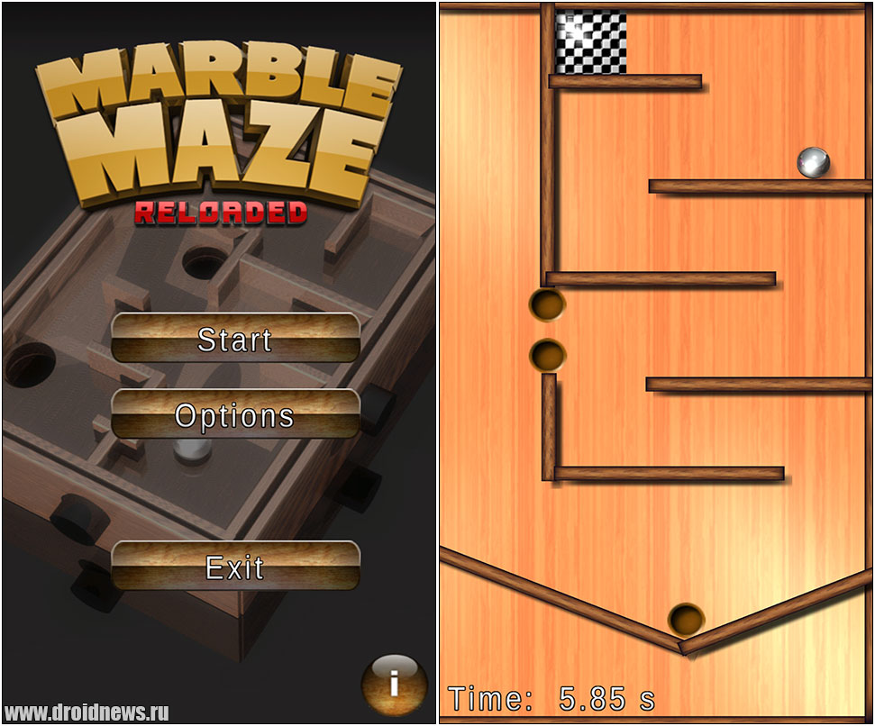 Marble Maze - шарик в лунку, но не гольф