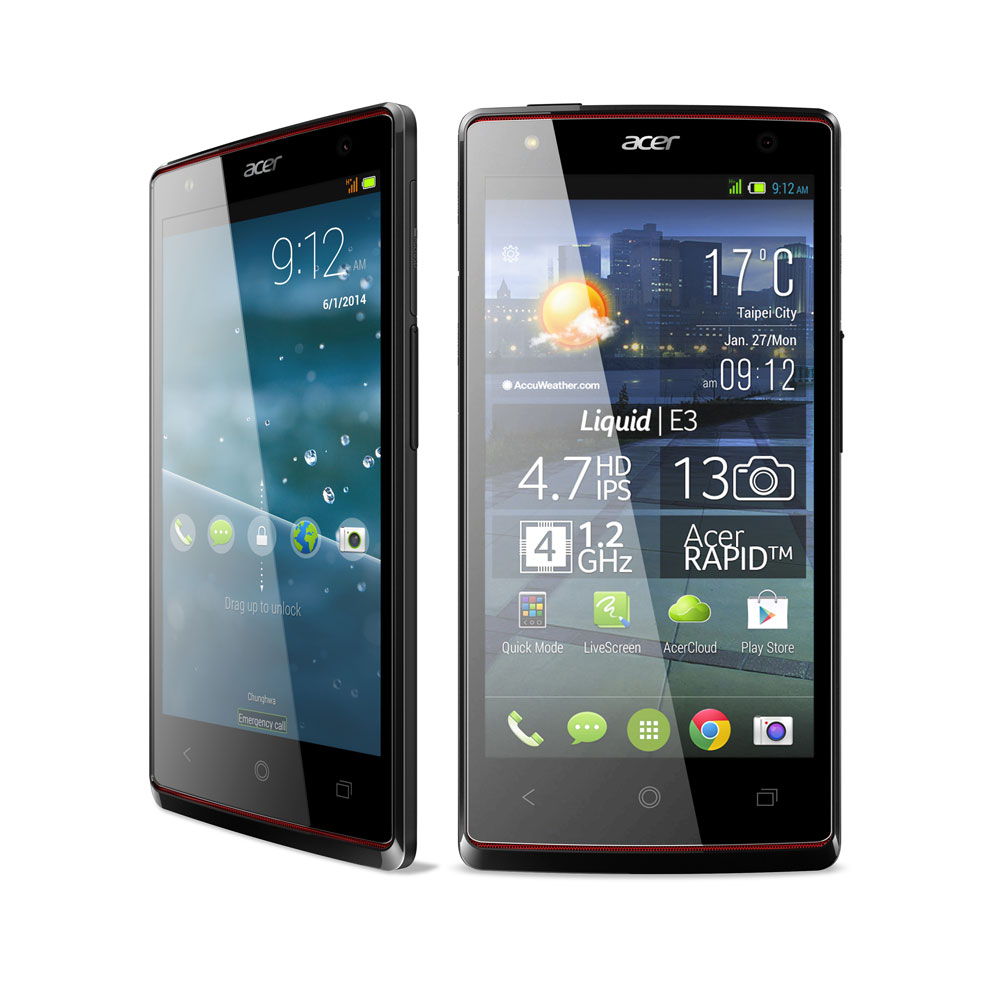 Новинки от Acer: Liquid E3 и Liquid Z4