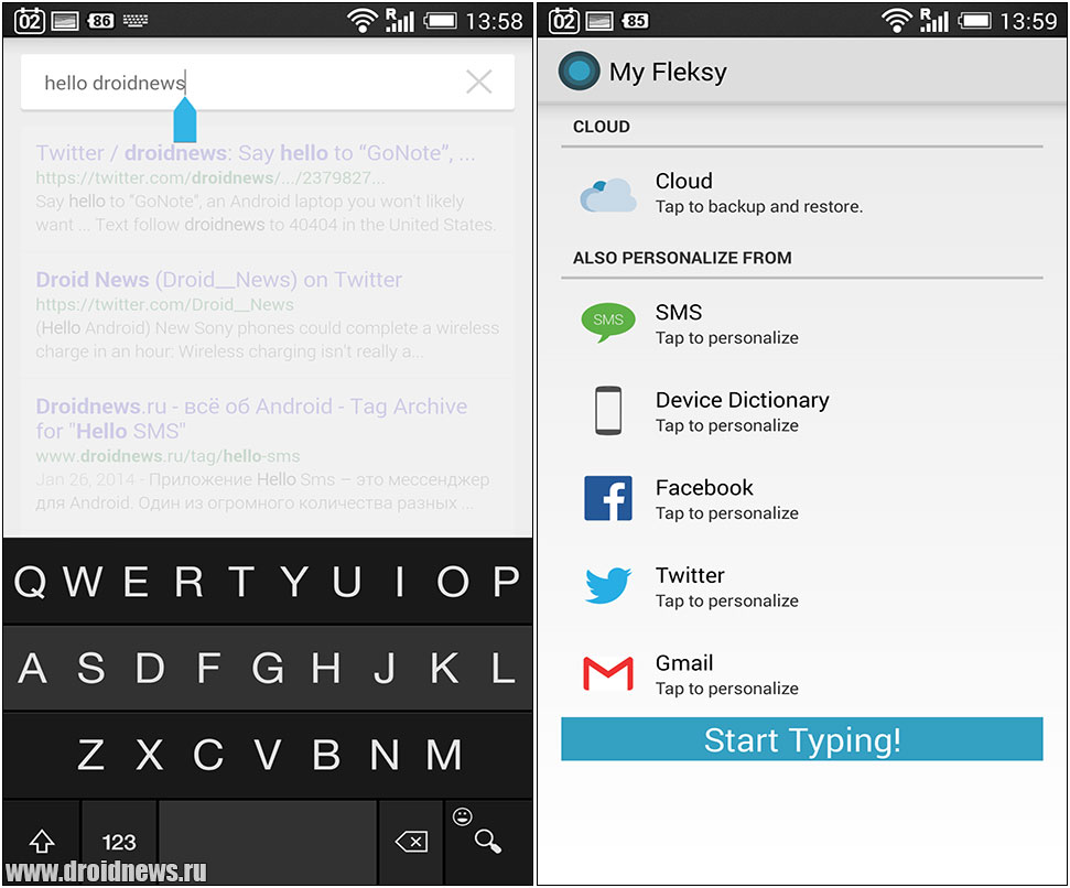 Fleksy Keyboard - самая быстрая и безошибочная печать