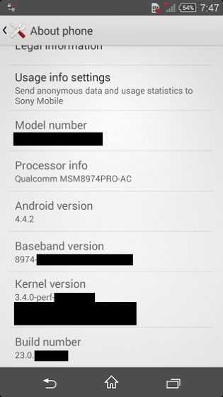 Информация о Xperia Z3 compact сочится в сеть