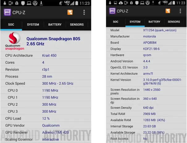 Мифический пока что Motorola XT1254