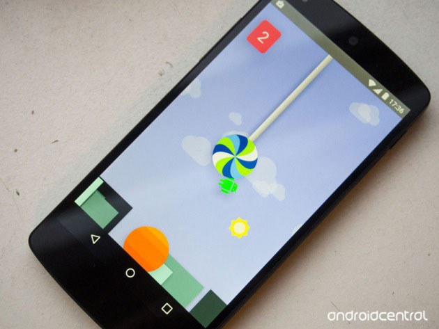 Пасхалки Android Lollipop - пародия на Flappy Bird