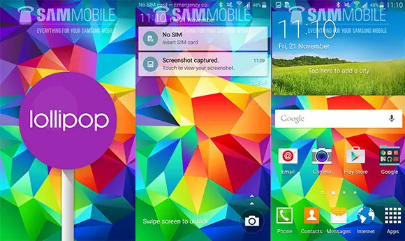 Android 5.0 Lollipop для Samsung Galaxy S5 уже раздают